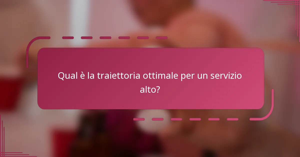 Qual è la traiettoria ottimale per un servizio alto?